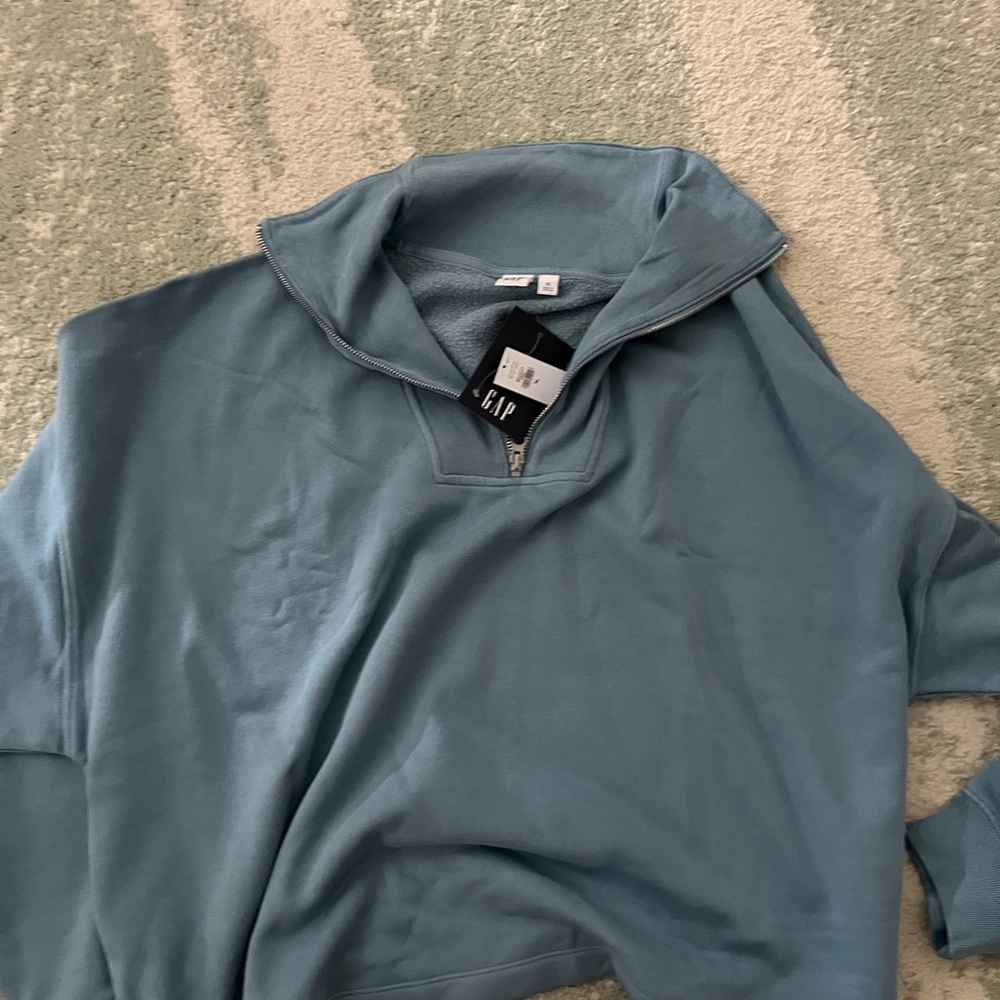 GAP Men's Zip-Up Sweater in Light Blue NWT